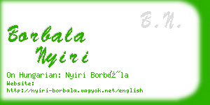 borbala nyiri business card